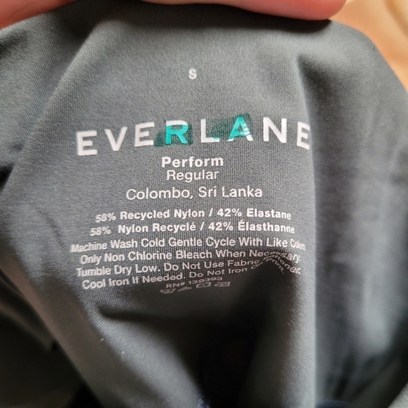 Everlane The Perform Sculpt Legging Forest Green Small Crop Yoga Workout Gym - Picture 3 of 5